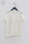 SWAYING 24 Early Autumn Silk Round Neck Short Sleeve Top T-shirt SW-SW24PF1T21-BAI White 820682343252
